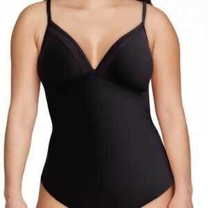 TIME AND TRU Black One Piece Swimsuit